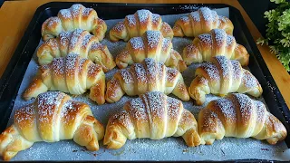 If you have 1 egg, milk and flour! preparing these CROISSANTS in a simple and super tasty way. #Asmr
