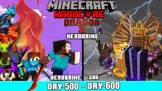 I Survive 600 Days in DRAGON vs VIKINGS ( Work with HEROBRINE हिंदी)