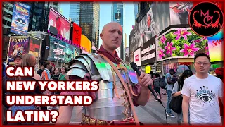 Roman Legionary speaks Latin to New Yorkers — watch their reaction! 😳 ⚔️  · Legionarius ·