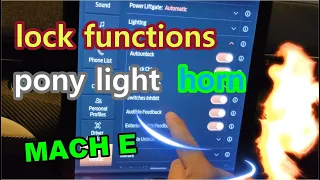lock functions - honk when walk away - pony light | Ford Mustang Mach E