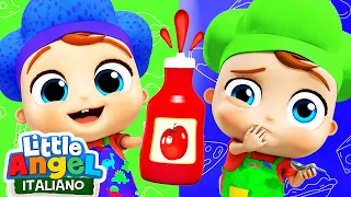 La canzone del Ketchup 🍅🥞 Cartoni Animati con Gianni Piccino - Little Angel Italiano