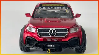 Unboxing Of  Red X-Class 6x6 Pickup Truck Vehicle Model Car Metal Alloy | Miniature Automobile