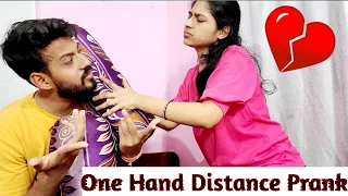 One Hand Distance Prank on husband | Prank gone wrong  🤪