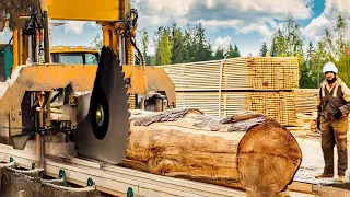 Incredible Fastest Biggest Firewood Processing Machines - Fastest Lumber Cutting Machines