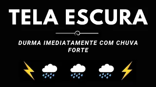 Durma profundamente instantaneamente em uma fazenda no rio com fortes sons de chuva e trovões