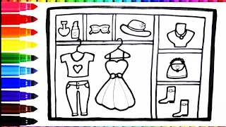 WADROBE 👠👟👗👒👖👜Drawing, Painting and Coloring for Kids & Toddlers | Easy Step by Step Guide