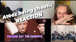 Ateez being chaotic, because kingdom makes them look cool and we can’t have that | REACTION