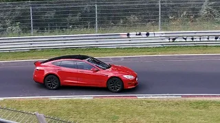 Model S Plaid record lap on Nürburgring Nordschleife 09.09.2021/ 1000+HP Tesla beats Taycan Turbo!4k