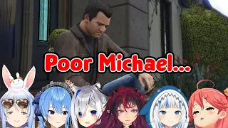 【Hololive】Amanda, Jimmy, and Tracey leave Michael  GTA V【English Sub】