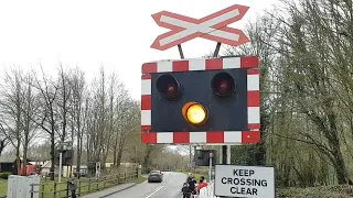 Rare Crossing at Ferry Meadows Level Crossing, Cambridgeshire