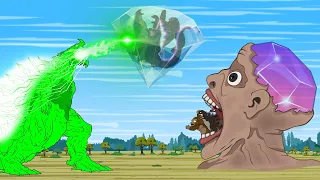 DESTROY HEAD DIAMOND MONSTER: Who Will Win [P2] | Godzilla & KONG Cartoon Compilation
