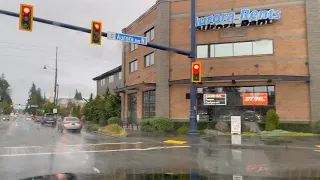 It's raining on Aurora Avenue Seattle, but we'll take you home safely - (No Talking, No Music)
