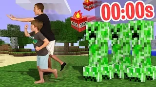 Minecraft Preživljavanje, ali svakih 30 SEKUNDI pokuša da nas UBIJE *sa mladjim bratom*