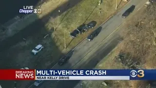 Multi-vehicle crash slows traffic on Kelly Drive in Philadelphia