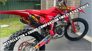 Installation + Sound comparison FMF factory 4.1 exhaust system on 2020 Honda CRF250R