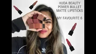 Huda Beauty Power Bullet Matte Lipsticks | Swatches on Tan Brown Skin