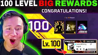 FREE FIRE LEVEL UP 100 REWARD 😯 Special Gift Send Me Garena Last Game 🤡