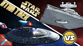 USS ENTERPRISE E VS. IMPERIALER STERNENZERSTÖRER - STAR TREK vs. STAR WARS - SCI-FI BASIS VERSUS