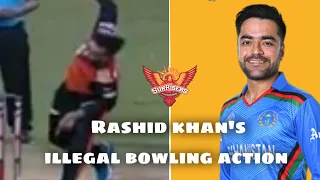 Rashid Khan illegal bowling action / Chucking in Cricket /