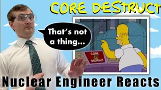 Nuclear Engineer reacts to The Simpsons - Homer Destroys Springfield with a Core Destruct Button