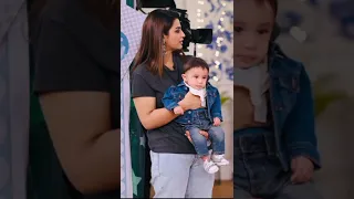 zohreh amir with her husband and twin at good morning pakistan