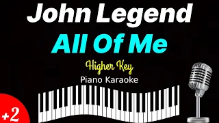 John Legend - All Of Me (Piano Karaoke) Higher Key