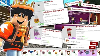 NEW BLOXBURG HALLOWEEN UPDATE... RAKING LEAVES, COTTON CANDY, TOWN CHANGES AND MORE!