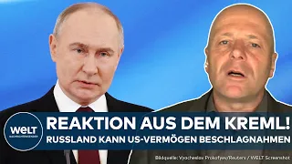 KRIEG IN UKRAINE: Reaktion aus Kreml! Putin macht Weg für Beschlagnahmung von US-Vermögen frei