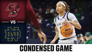 Boston College vs. Notre Dame Condensed Game | 2023-24 ACC Women’s Basketball