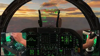 DCS F-18 Air to Air Refueling Showing Stick and Throttle Movements