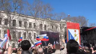 Прямая трансляция речи Путина о присоединения Крыма и Севастополя на площади Нахимова