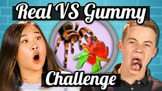 TEENS vs GUMMY FOOD vs REAL FOOD CHALLENGE!!! | Teens Vs. Food