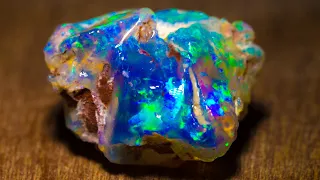 I lost most of this rough opal but cut an epic gem