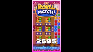 Royal Match Level 2695 - Hard Level - No Boosters Gameplay