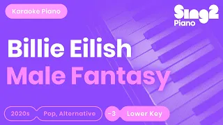 Billie Eilish - Male Fantasy (Lower Key) Piano Karaoke