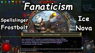 Best use of Fanaticism? Spellslinger Frostbolt + Ice Nova Inquisitor - Path of Exile (3.13 Ritual)