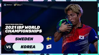 Korea v Sweden Men's Trios Semi Final | 2021 IBF World Championships