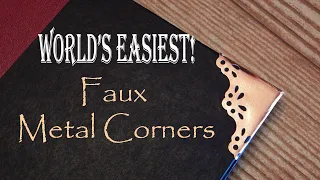 How To Make DIY Faux METAL CORNERS for Junk Journal Covers! CHEAP & QUICK Step By Step Tutorial!