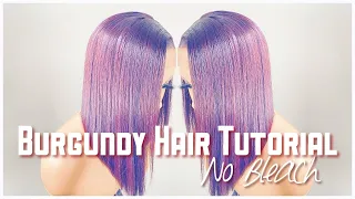 HOW TO DYE YOUR WIG BURGUNDY WITH NO BLEACH | BEGINNER FRIENDLY (EASY) TUTORIAL