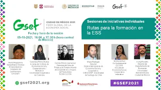 GSEF2021. Rutas para la formación en la ESS (5 de octubre)