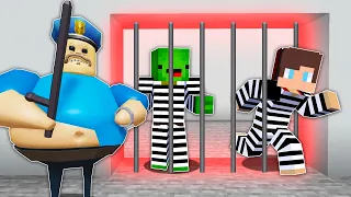 JJ and Mikey in ROBLOX BARRY'S PRISON CHALLENGE in Minecraft / Maizen animation