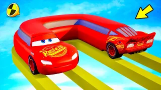 LONG CARS vs U TURN - Funny memes & Fails with Crash Test Dummies - BeamNG.Drive GipsoCartoon