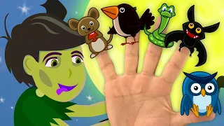 Finger Family Animals on Halloween Song for Kids |  Nursery Rhymes by Tiki Boom TV