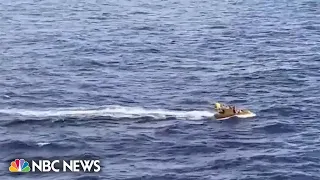 Woman rescued after falling off cruise ship