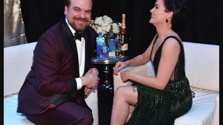 Jaimie Alexander lets her hair down with Stranger Things star David Harbour as she dazzles