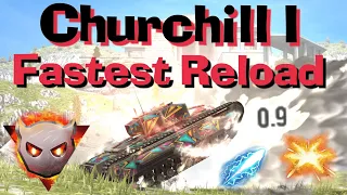 WOT Blitz Big Boss Churchill I || Fastest Reload - Only 1.1s!