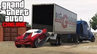 GTA 5 Online - Hauling Cars In Semi Trucks ! How To Transport Cars In a Trailer (GTA V Online)