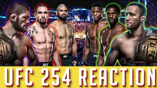 Reaction to Khabib Nurmagomedov Retiring After Beating Justin Gaethje | Full UFC 254  Card Reaction