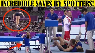 Top 10 Gymnast Saved By Spotters