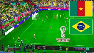 FIFA 23 - Cameroon vs Brasil (Group Stage) - FIFA World Cup 2022 Qatar - Full Match HD - Gameplay